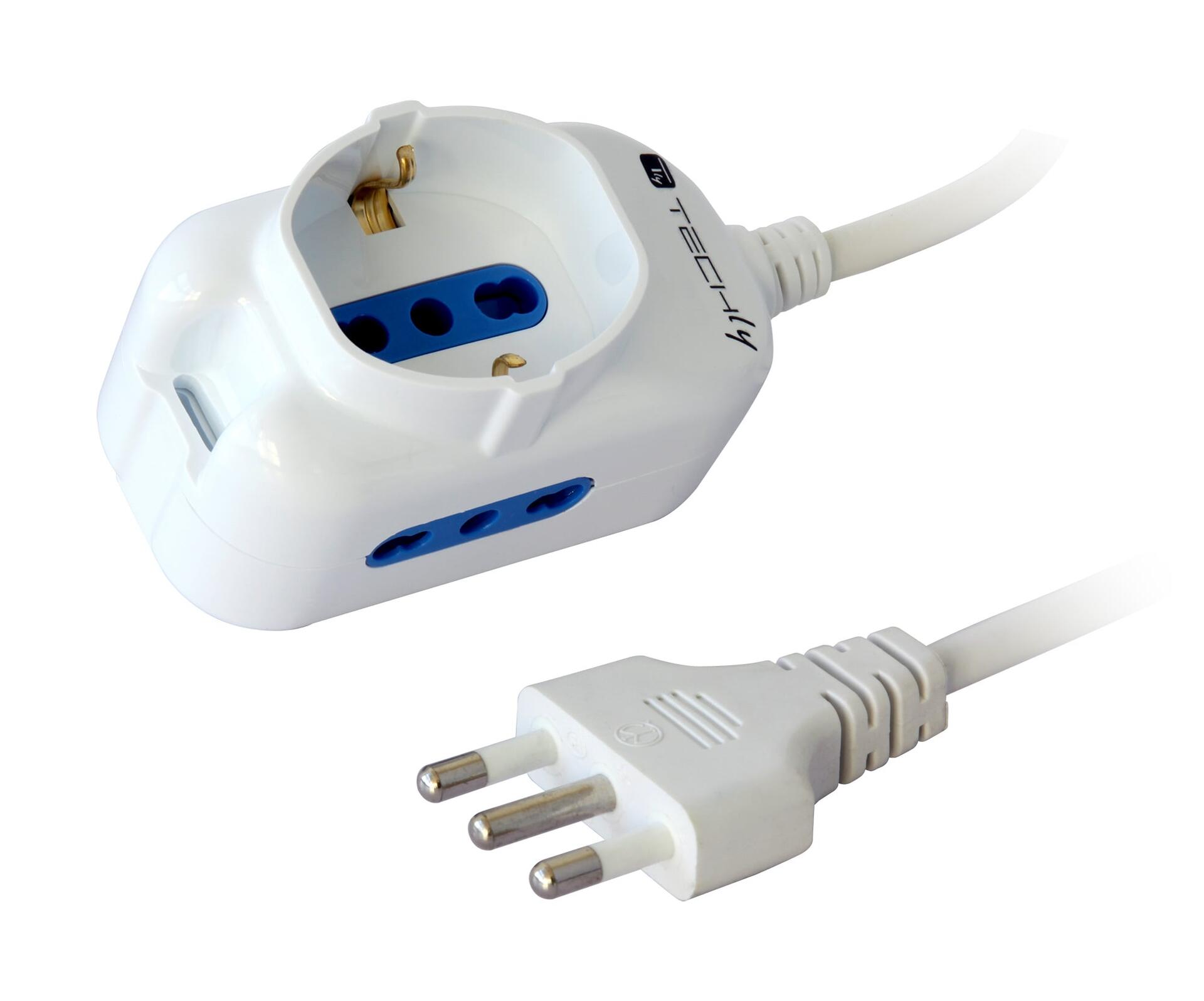 Multipresa 2 Posti Italiana Bipasso / 1 Schuko