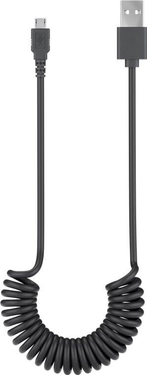 Cavo USB 2.0 Spiralato A maschio/microB 5 pin maschio 1m Nero