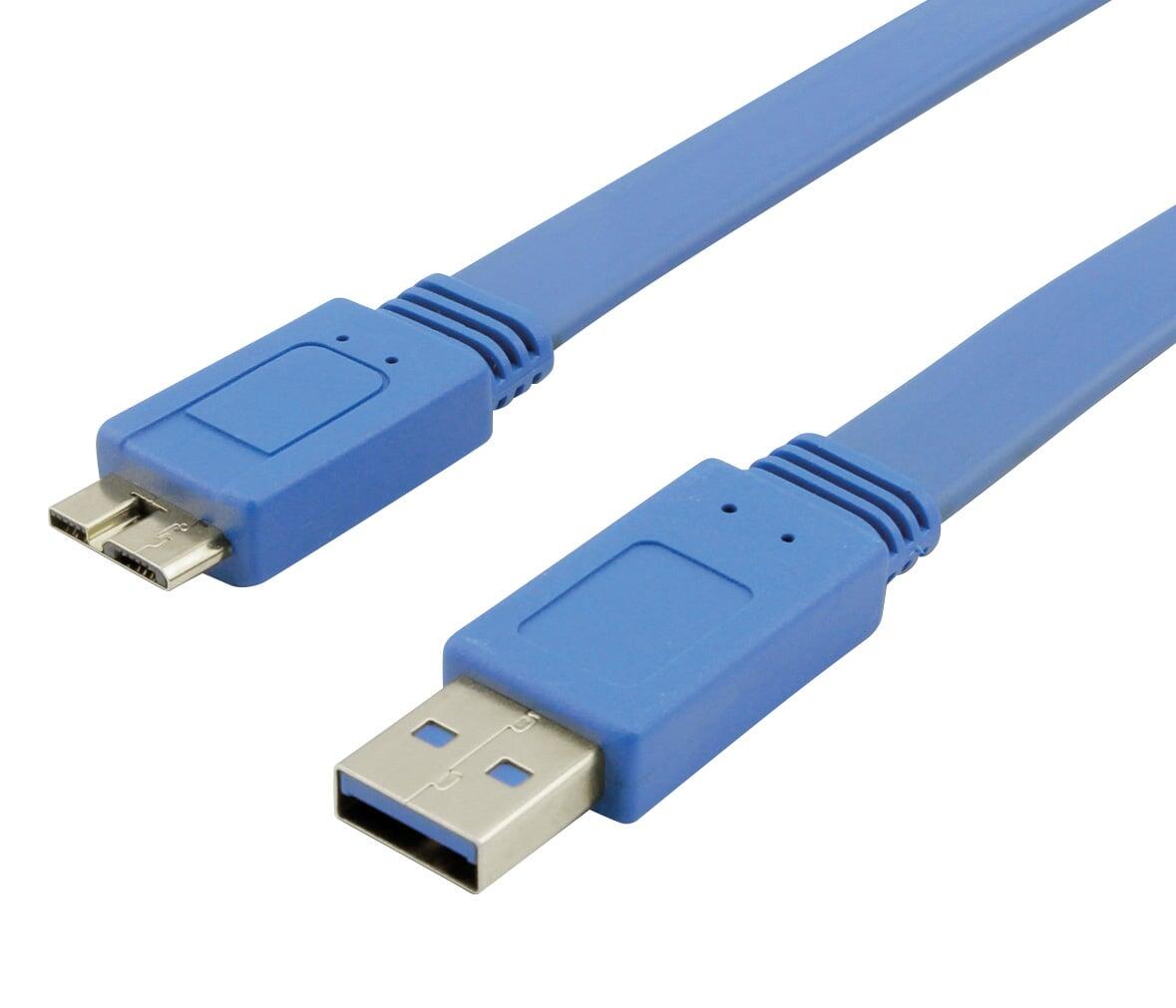 Cavo USB 3.2 Superspeed A maschio/MIC B maschio 1 m FLAT