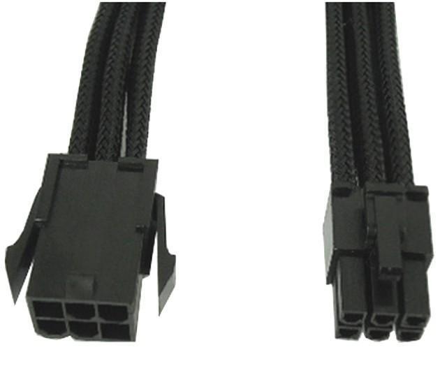 Cavo Prolunga PCI-E 6 Pin 30 cm con Guaina Nera