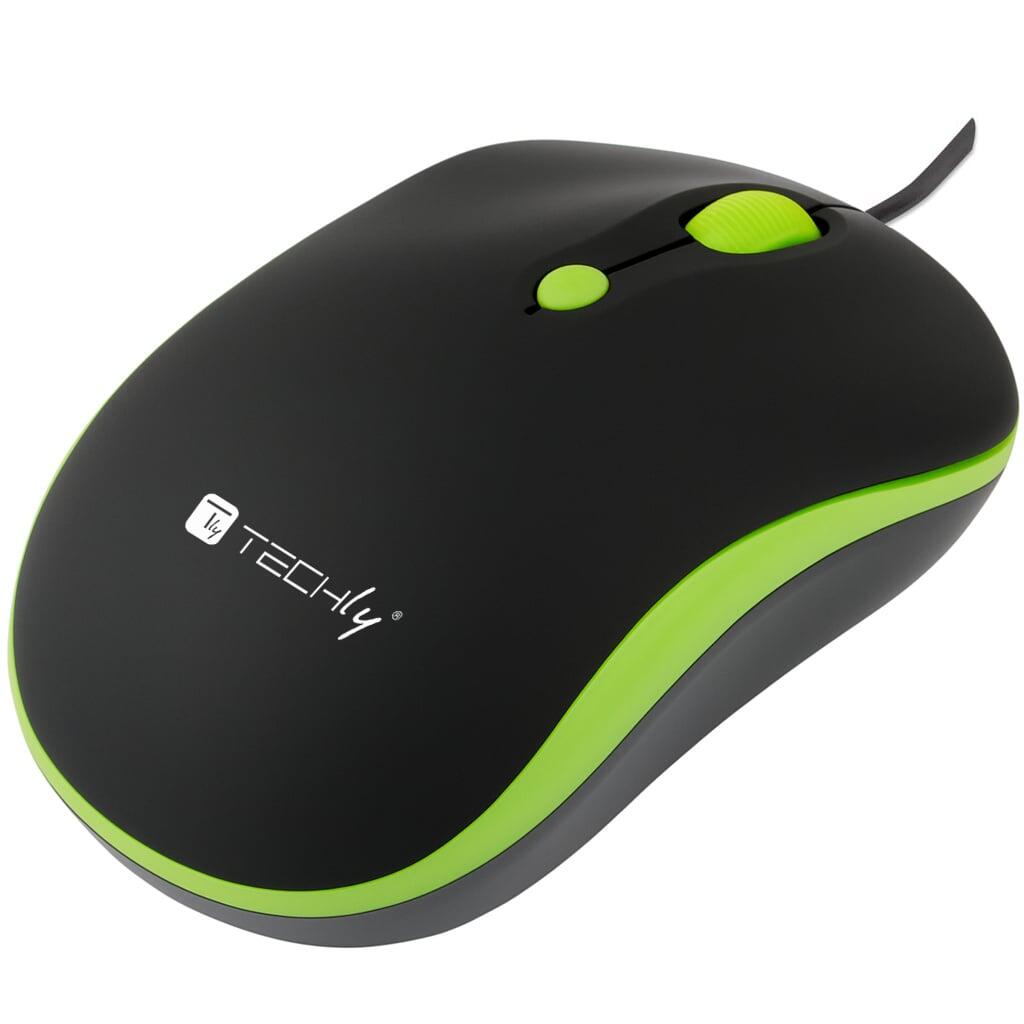 Mouse Ottico USB 1600 Dpi Nero/Verde