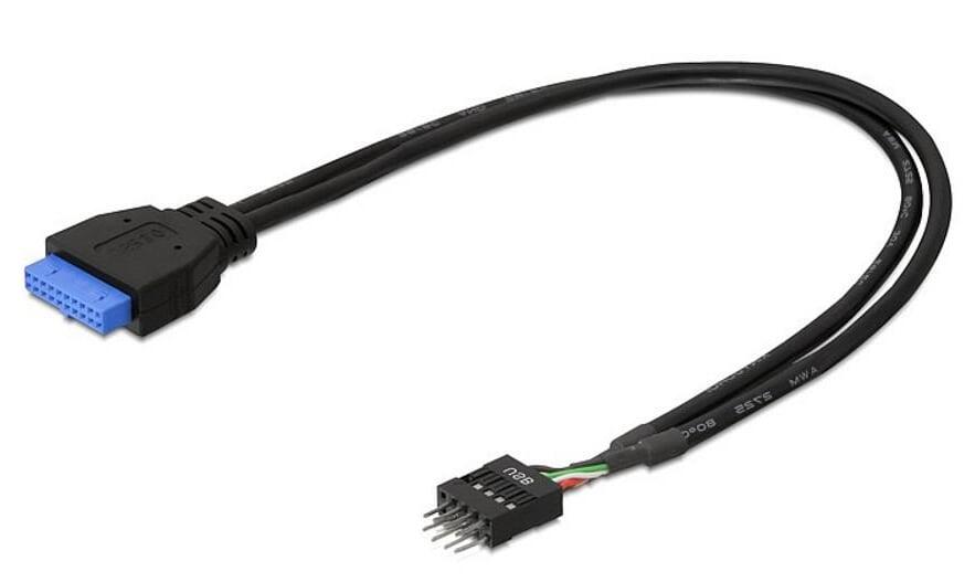 Cavo Interno USB3.2 19 pin Femmina / USB2.0 8 pin Maschio 30cm