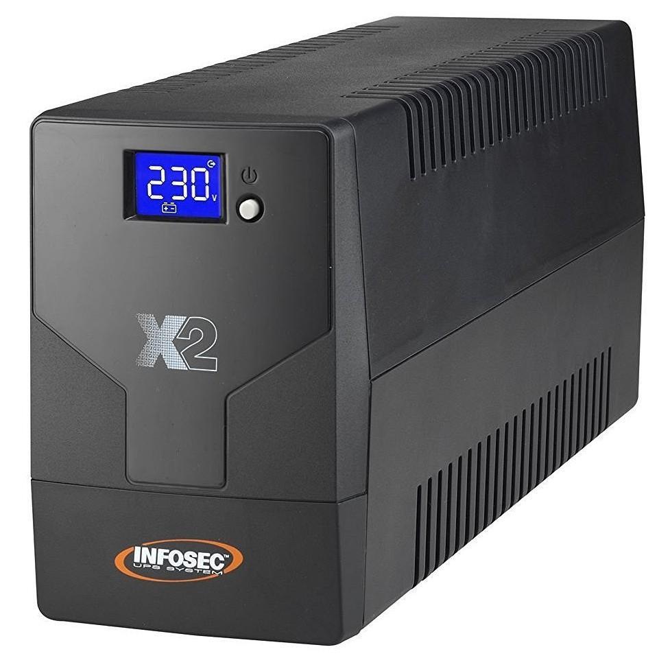 Gruppo di Continuità UPS X2 700VA LCD con 4 Prese IEC Nero