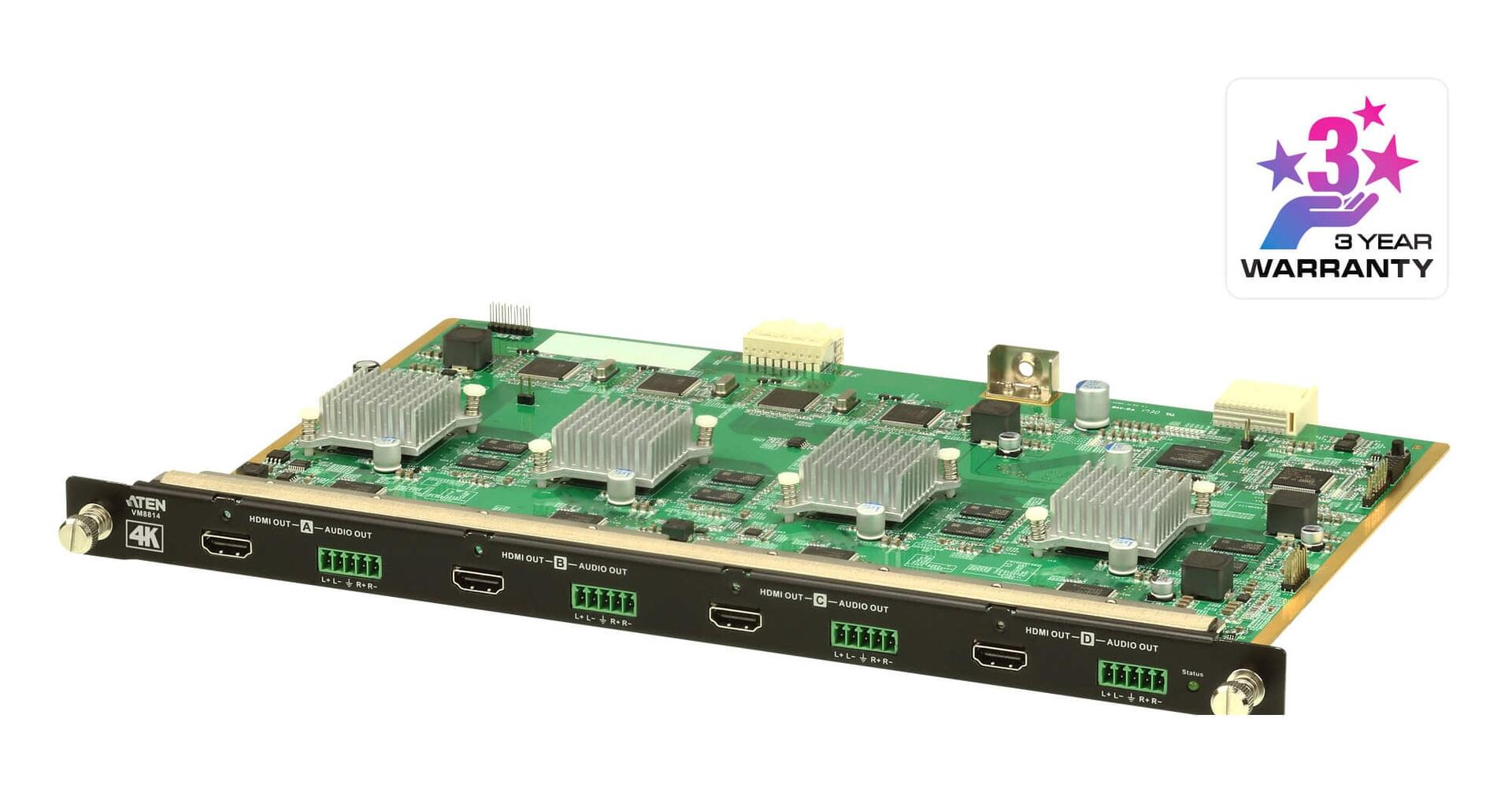 Scheda uscita 4K HDMI a 4 porte con scaler VM8814