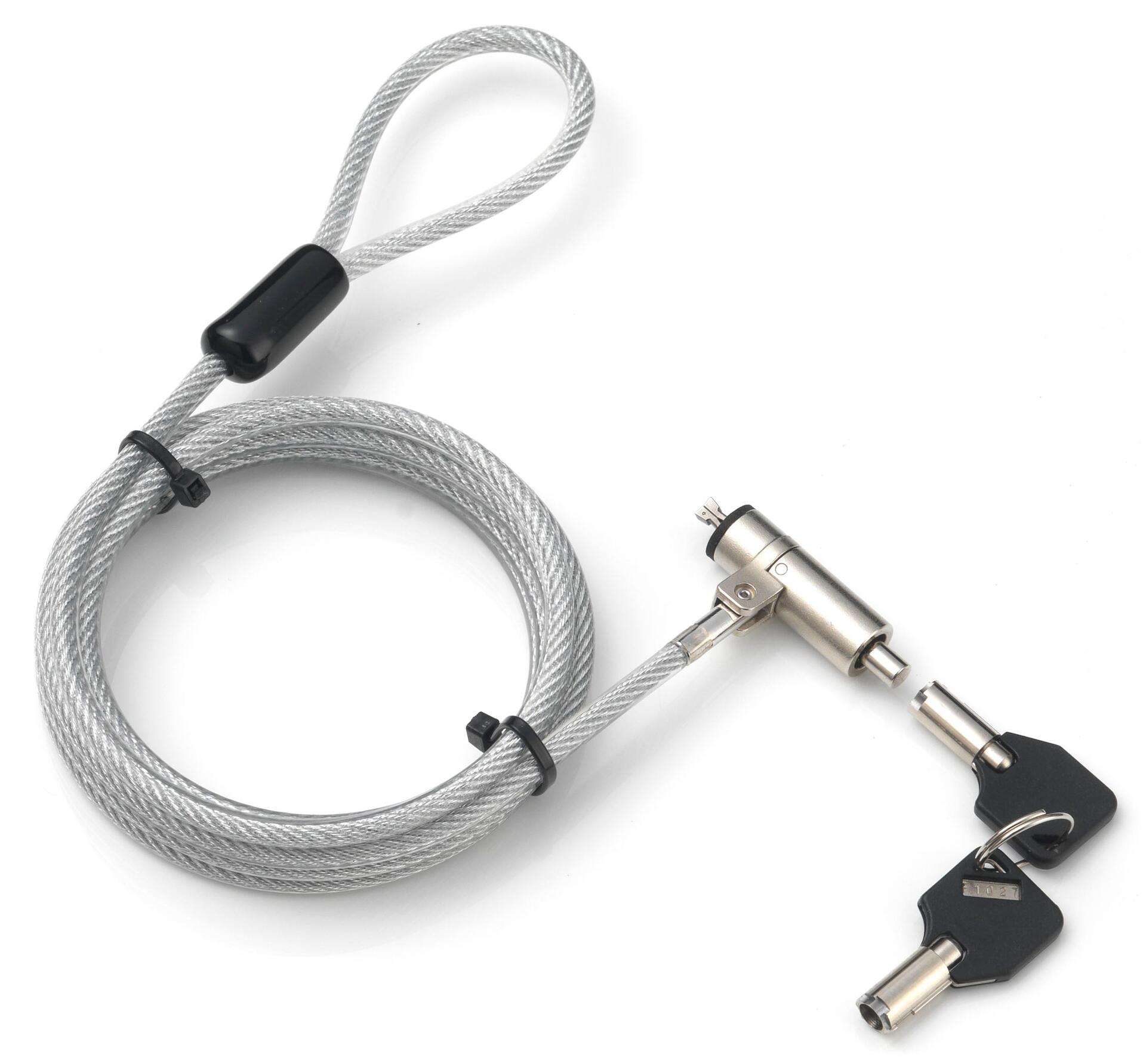 Lucchetto con Sistema di Sicurezza Wedge-Lock per Notebook Cavo 1,8m