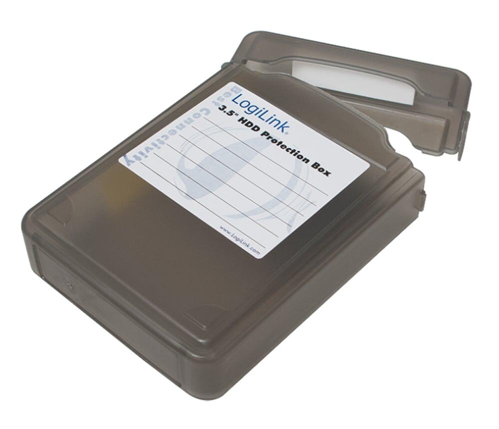 Scatola di Protezione per 1 HDD 3,5'' Nero Trasparente