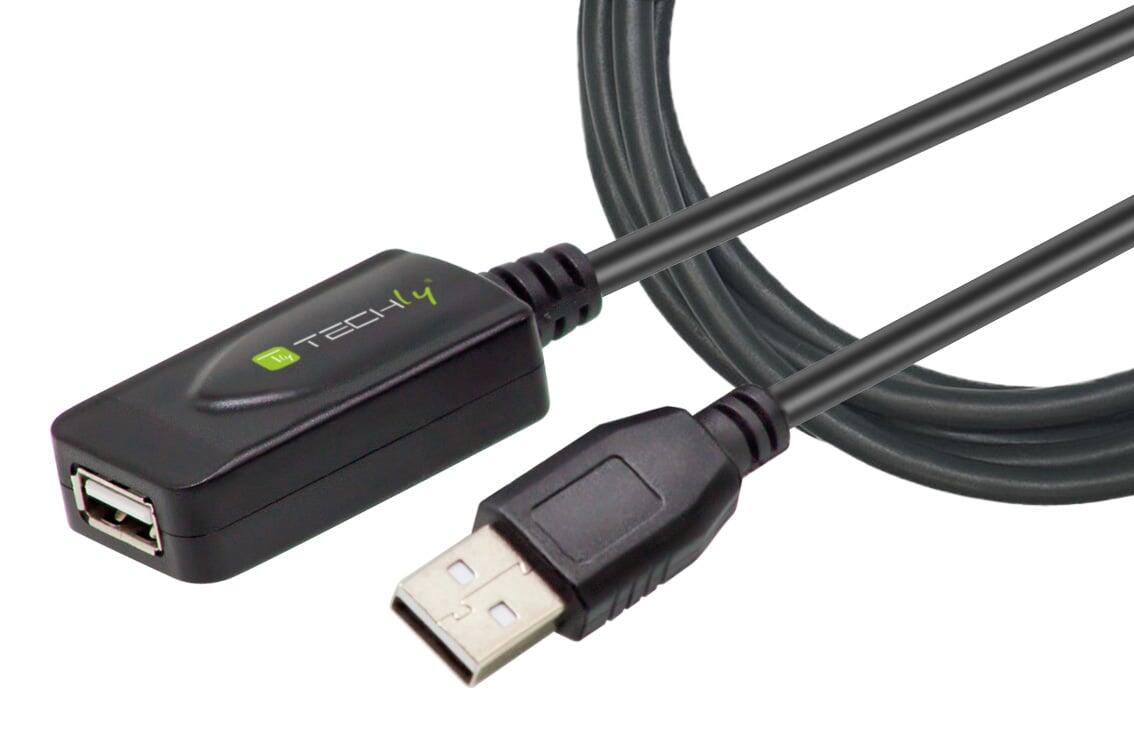 Cavo Prolunga Attivo Extender USB Hi Speed Estensore di Segnale 5m Nero