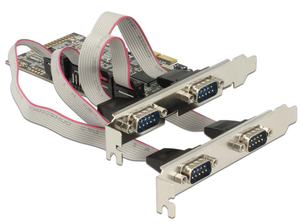 Scheda PCI Express 4 Porte Seriali RS-232