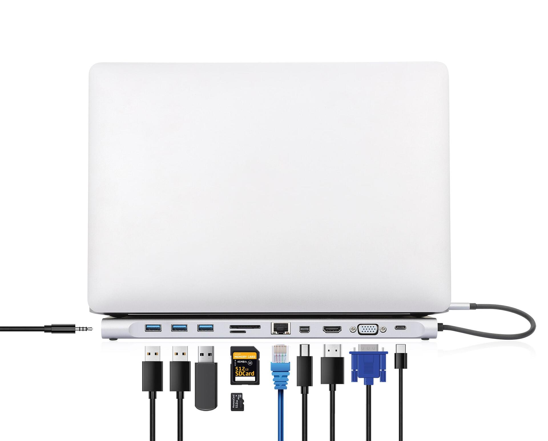 Docking Station USB-C™ 11-in-1 triplo monitor con MST