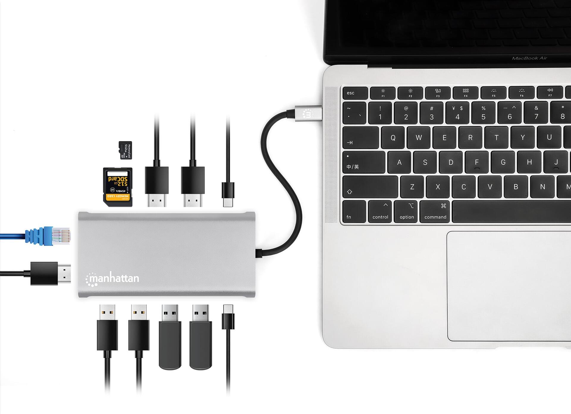 Docking Station USB-C™ PD 12-in-1 5 Porte USB SD e MicroSD HDMI con MST 4K