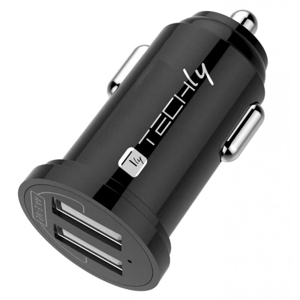 Mini Caricatore da Auto 2 Porte USB-A 17W/3.4A Nero