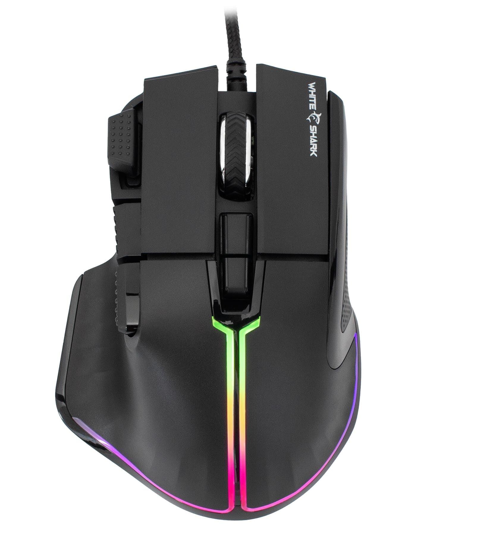 Mouse Ottico USB Gaming 12000 Dpi 9 Tasti Retroilluminazione LED RGB Nero, MARROK