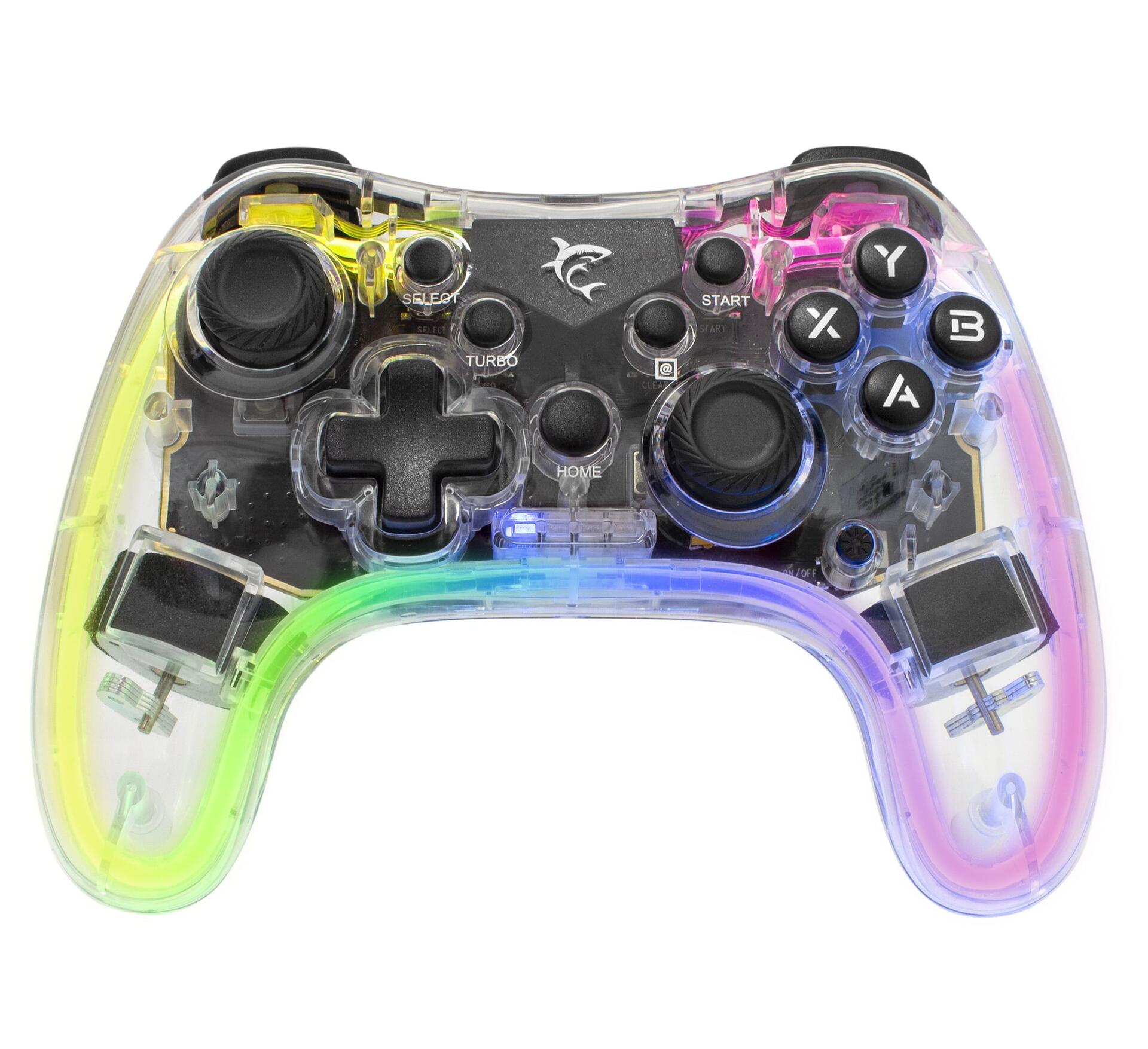 Joypad Controller di Gioco con Retroilluminazione LED e Doppia Vibrazione USB-C™ e Bluetooth