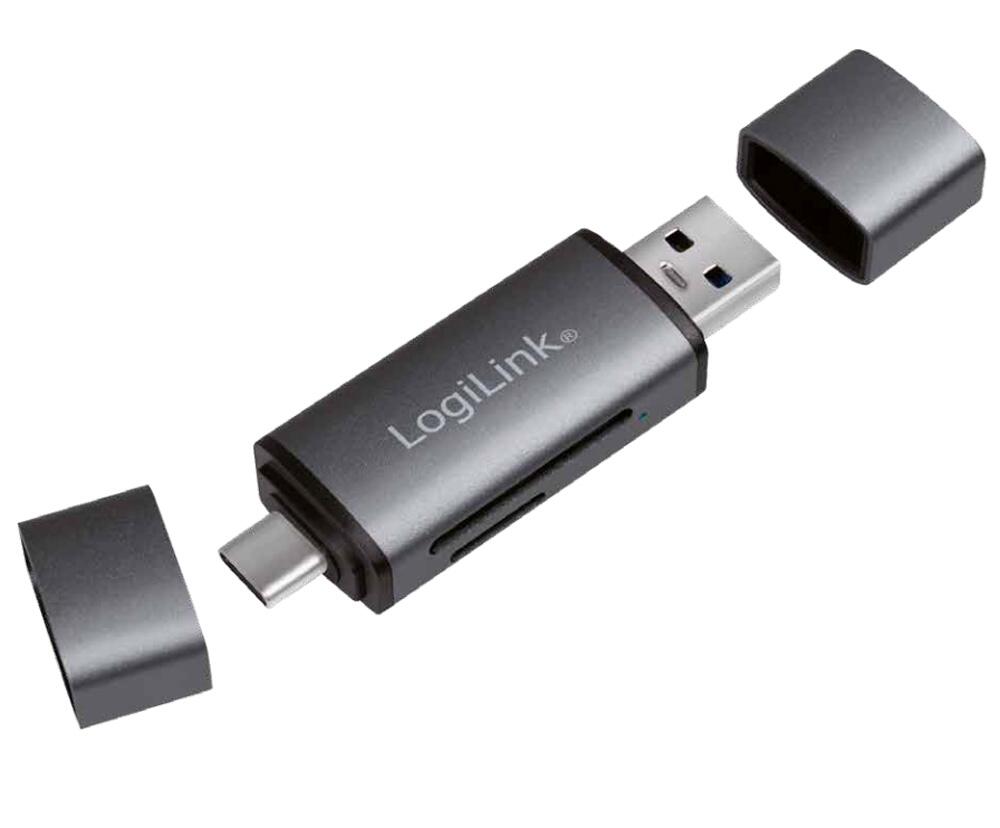 Lettore USB 3.2 Gen 1 di SD e MicroSD con Connessioni USB-C™ e USB A OTG