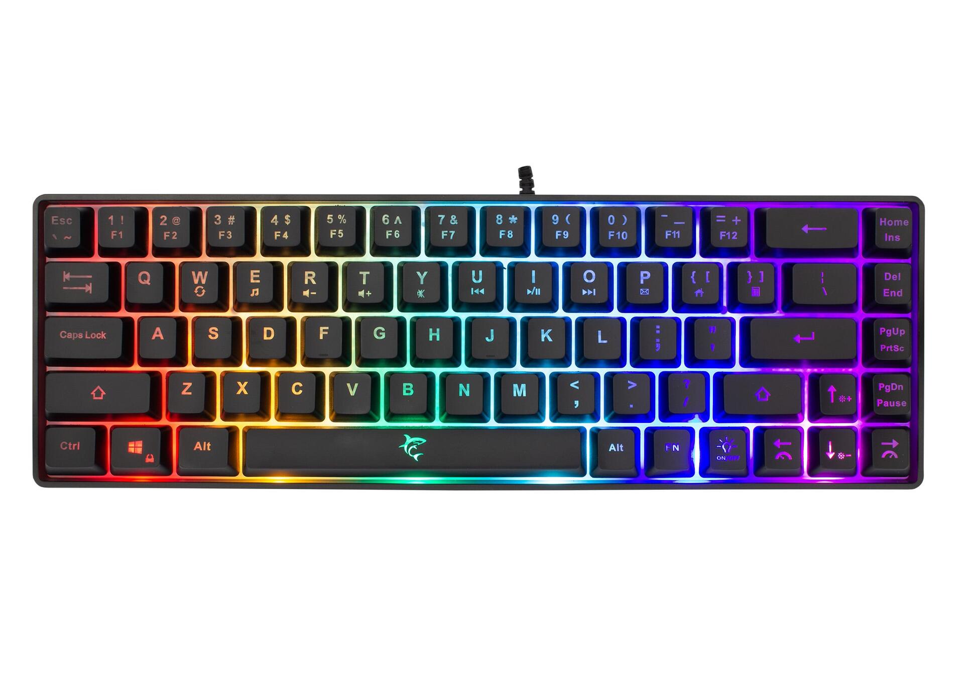 Tastiera Gaming USB 68 Tasti con Retroilluminazione LED RGB Nero