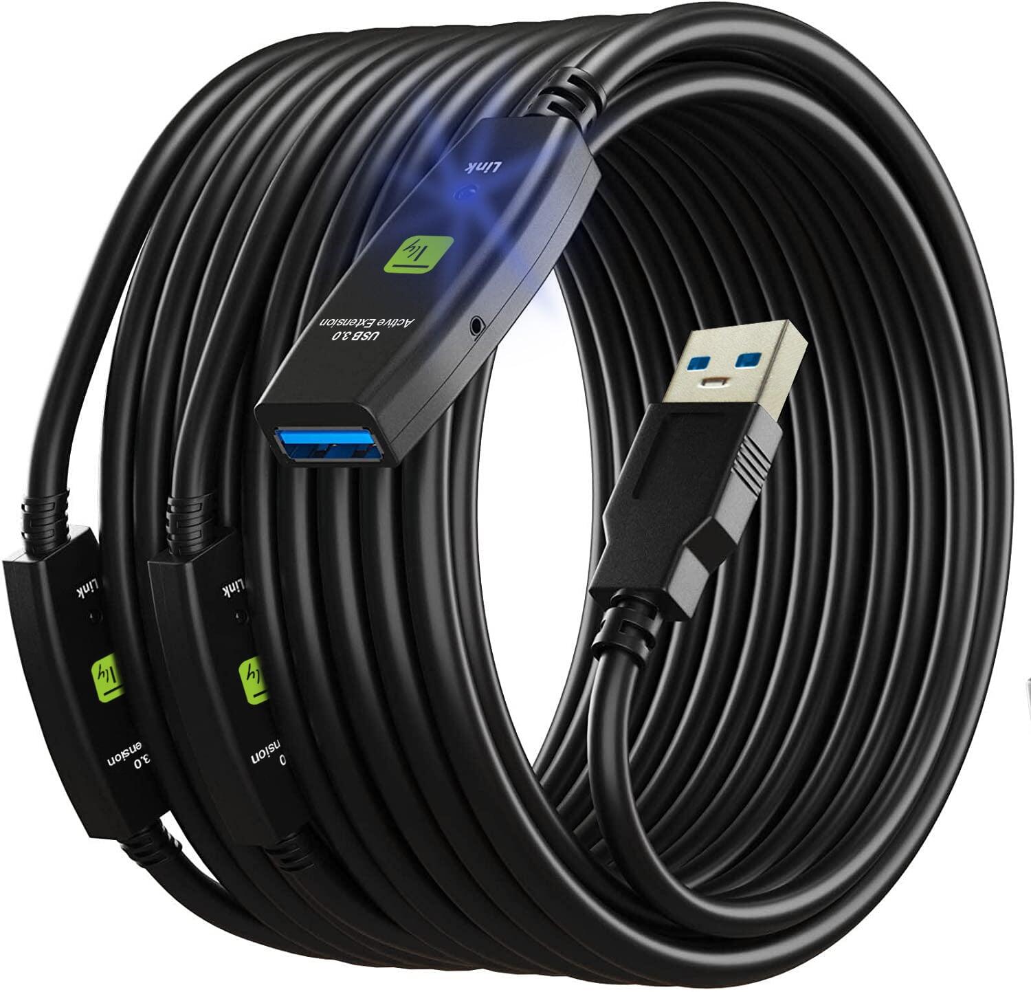 Cavo USB 3.2 Attivo Prolunga USB-A con 3 Amplificatori di Segnale 20m