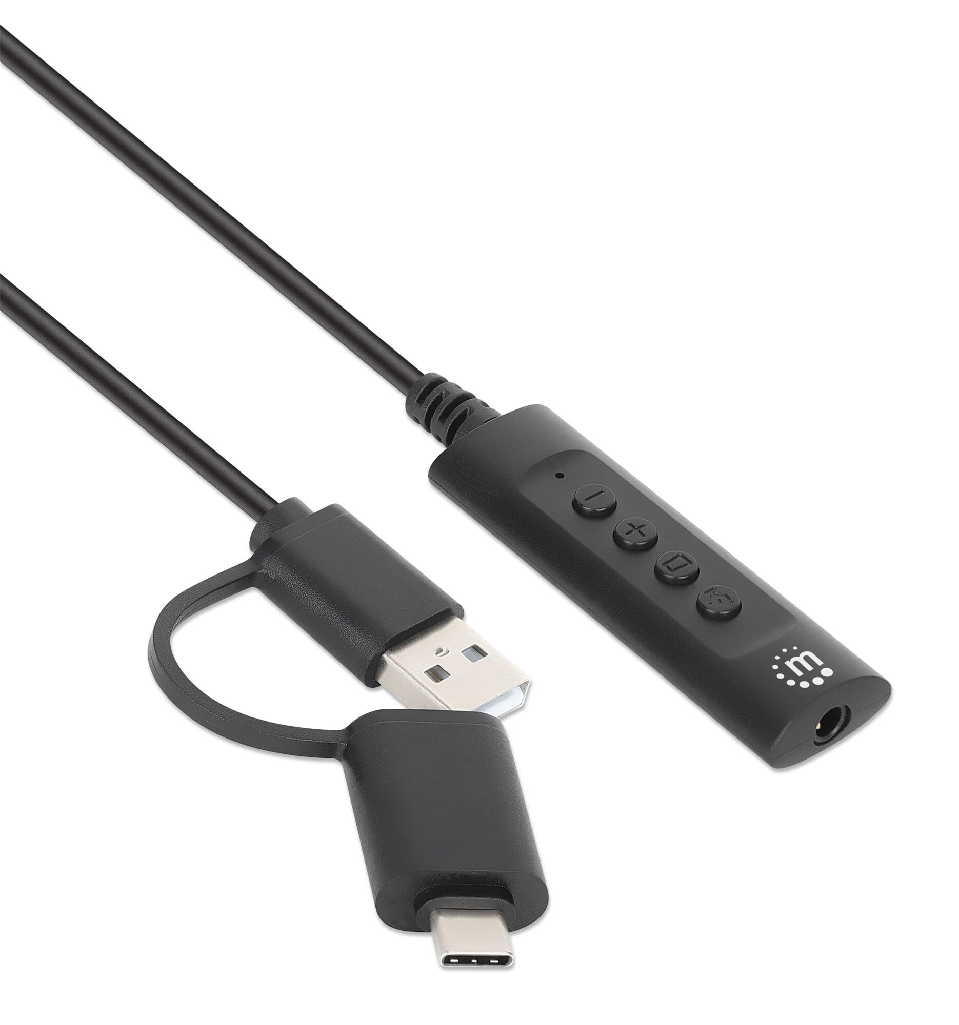Cavo Adattatore 2-in-1 da USB-C™ e USB-A a Audio Stereo Aux da 3,5 mm