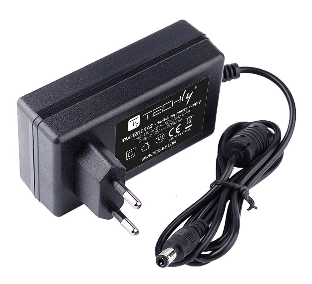 Alimentatore Switching 12V 3000mA Plug 5.5 x 2.5 mm Nero