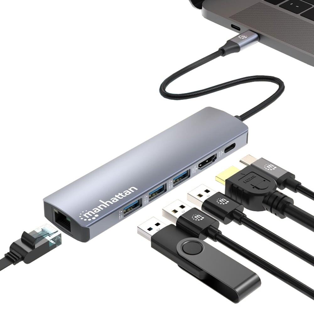 Docking Station USB-C™ PD 6-in-1 4K Hub Multiporta