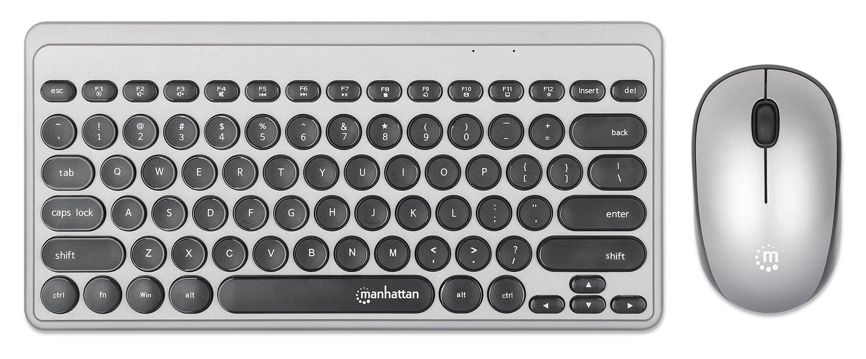 Kit Mini Tastiera Slim e Mouse 1200 Dpi Wireless, MWK4095