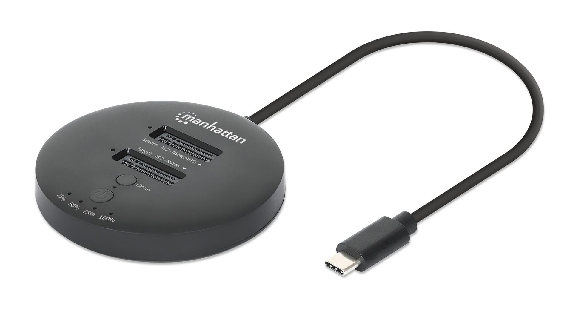 Docking Station Dual-Bay M.2 NVMe Clone SSD