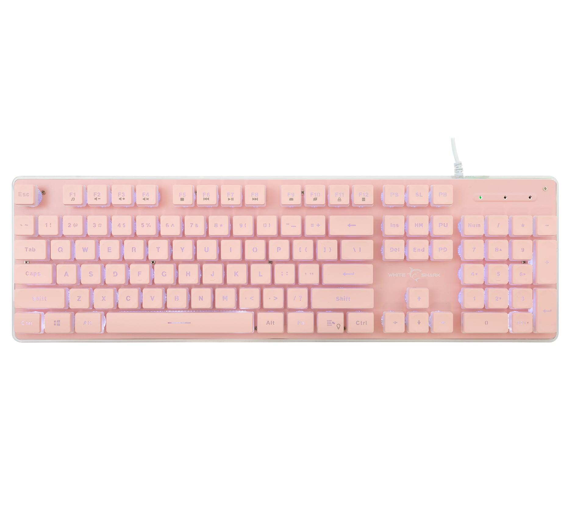 Tastiera Gaming USB 104 Tasti con Retroilluminazione LED Rosa