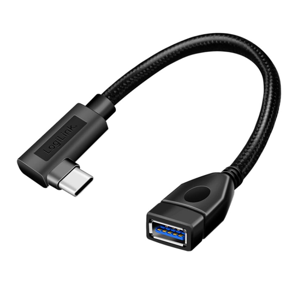 Cavo USB 3.2 Gen2 OTG USB-C™ Maschio Angolato a USB-A Femmina 0,2 m