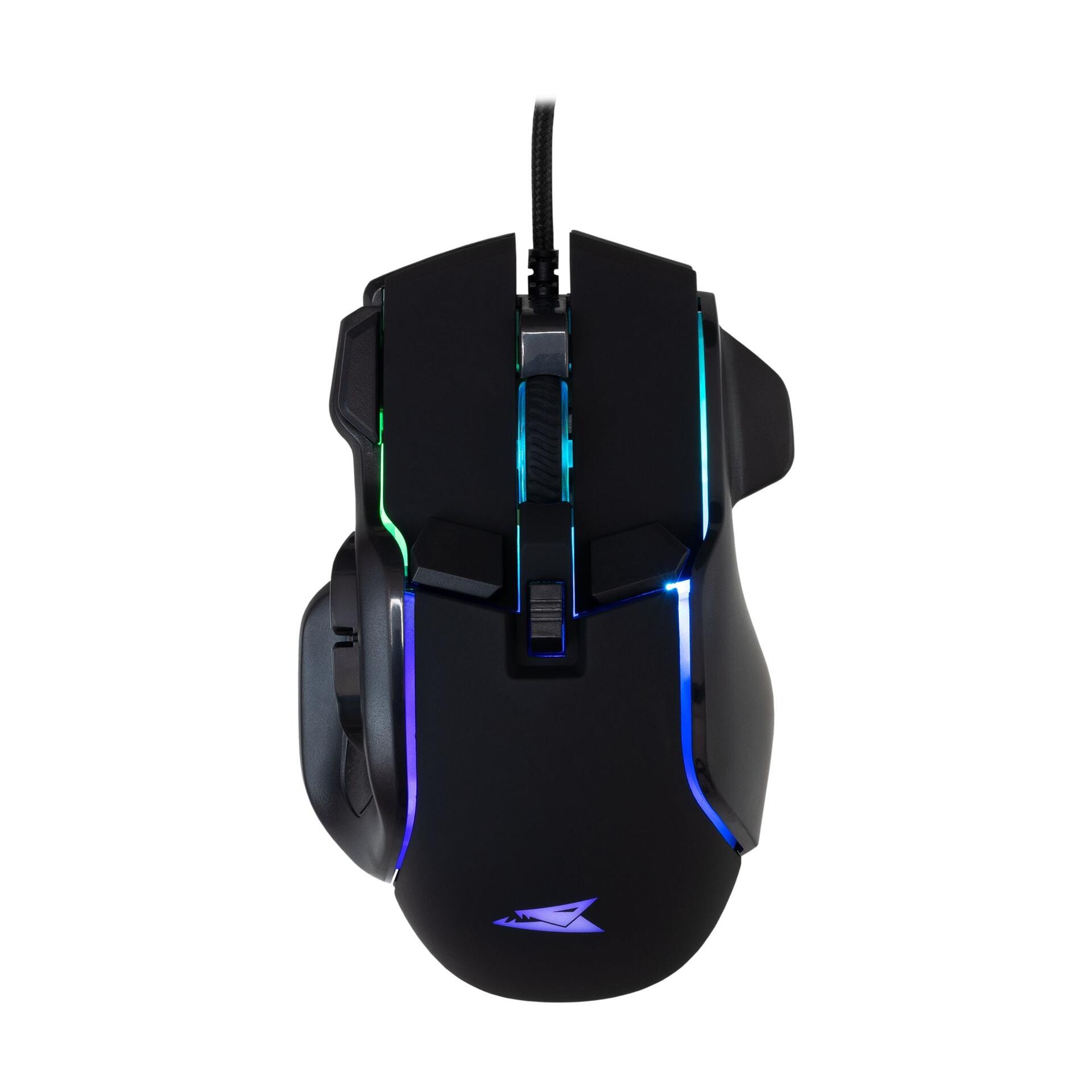 Mouse Ottico USB Gaming 7200 Dpi Retroilluminazione LED RGB Nero, PIRANHA