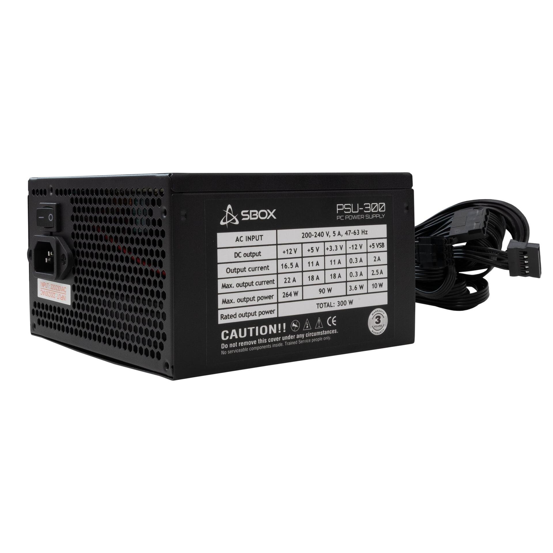Alimentatore per PC 300W ATX Ventola 12cm, PSU-300/R