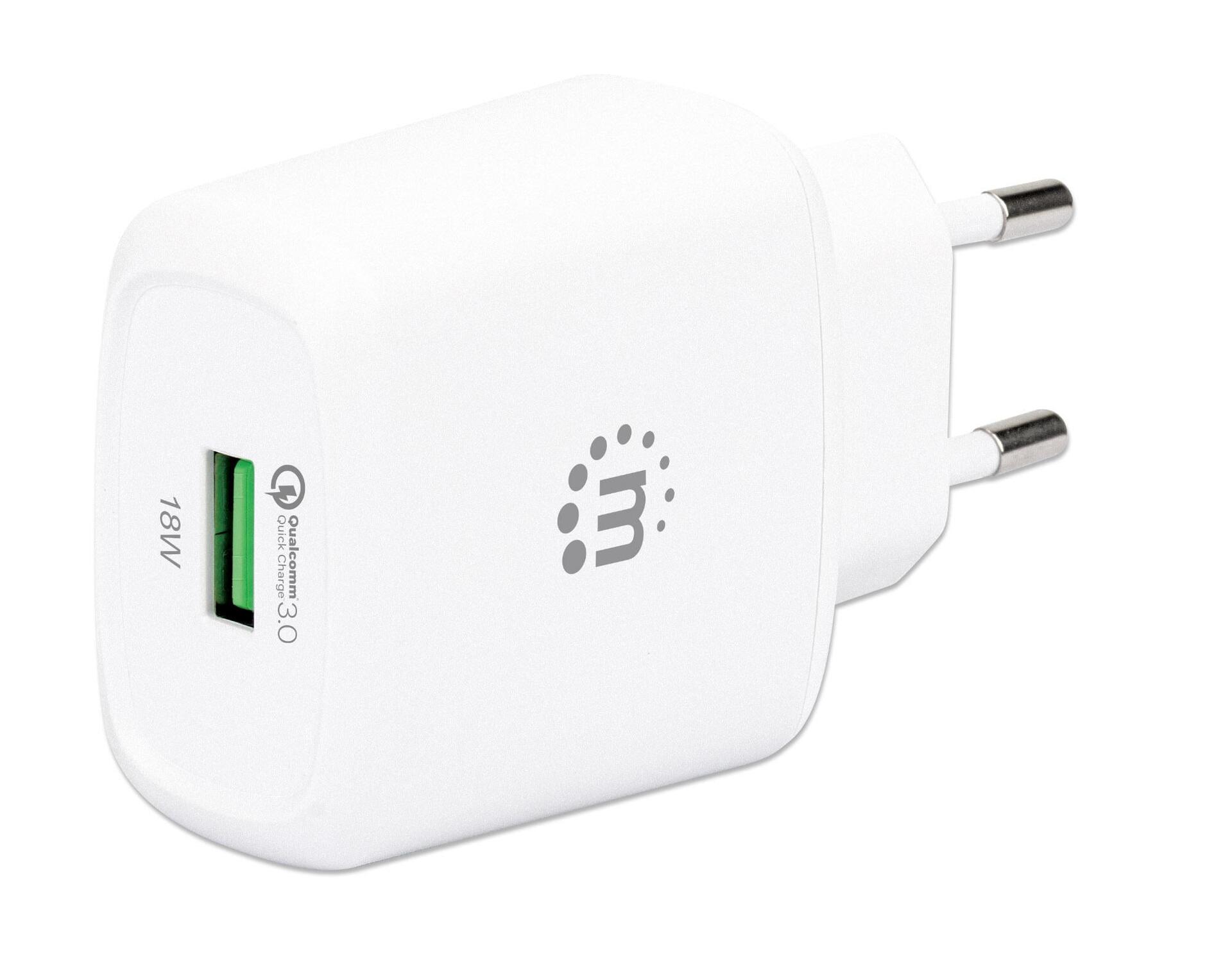 Caricatore USB da Muro QC3.0 18W Quick Charge™ Bianco