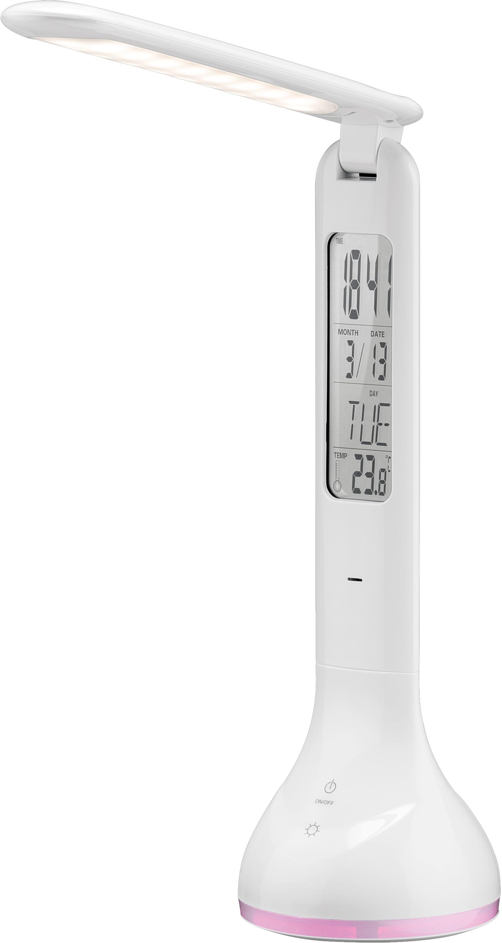 Lampada a LED da Tavolo Ricaricabile con Calendario e Orologio