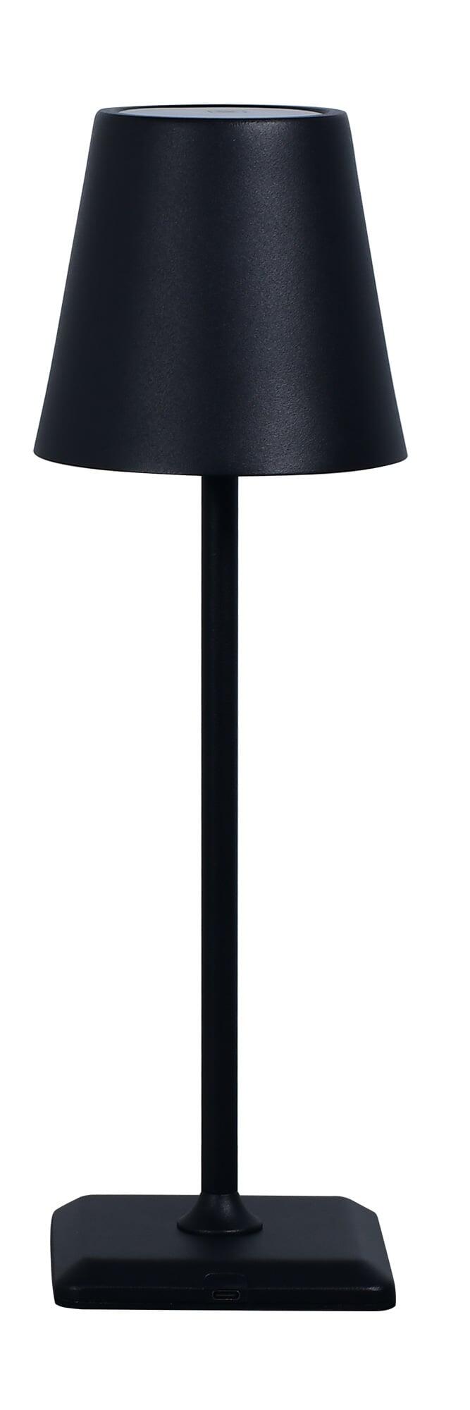 Lampada da Tavolo LED Senza Fili USB-C™ Dimmerabile in Metallo Nero