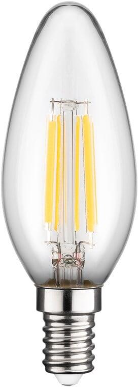 Lampadina LED Candela E14 Bianco Caldo 6W Filamento Classe C