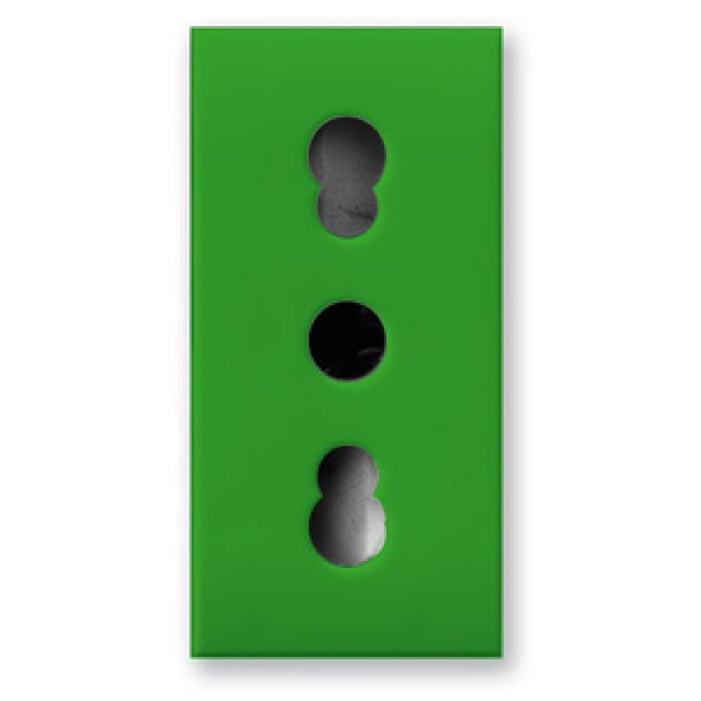 Presa Bipasso 2P+T 10/16A 250V S44 Verde Lucido, 442006/15TSV