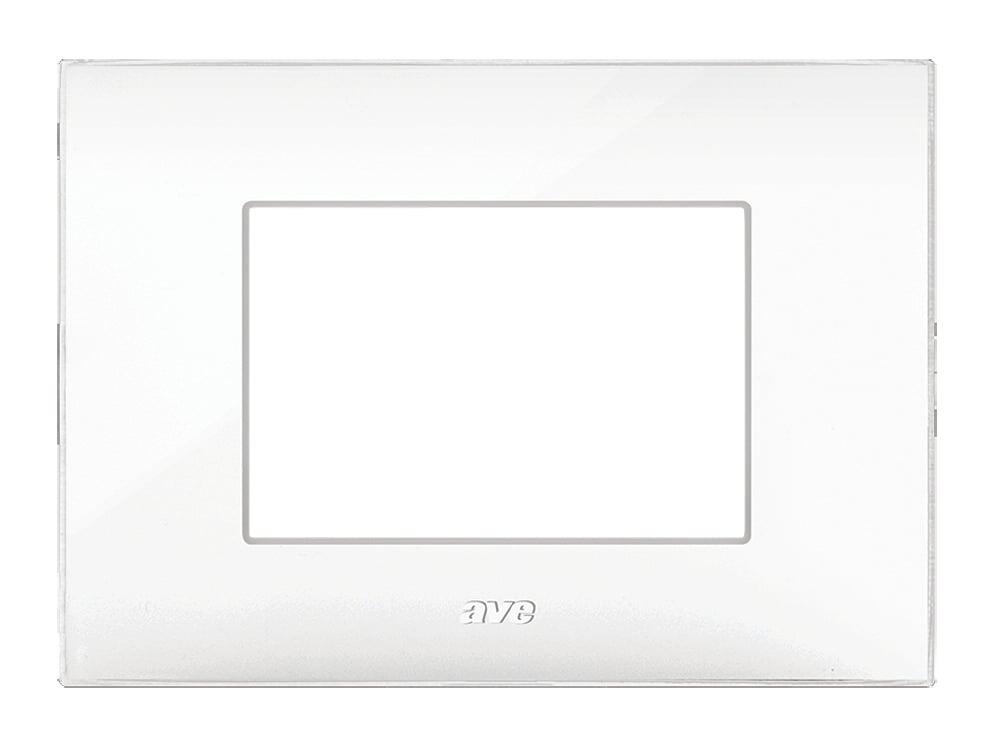 Placca Serie YOUNG 44 per Scatola Rettangolare 3 Moduli Bianco