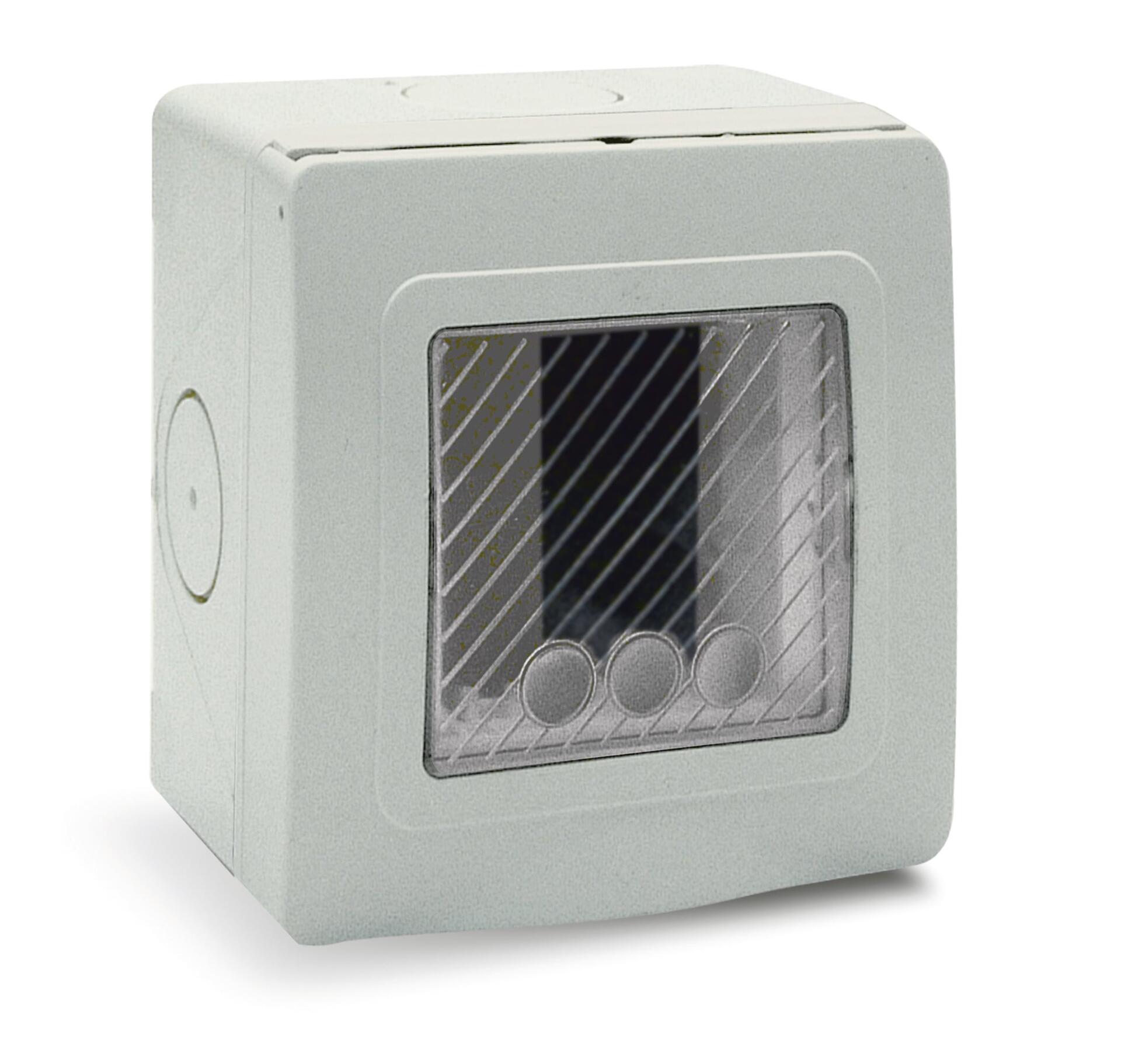 Contenitore Autoportante Stagno IP55 per Tubo Sportello con Membrana Cedibile 1 Modulo Bianco