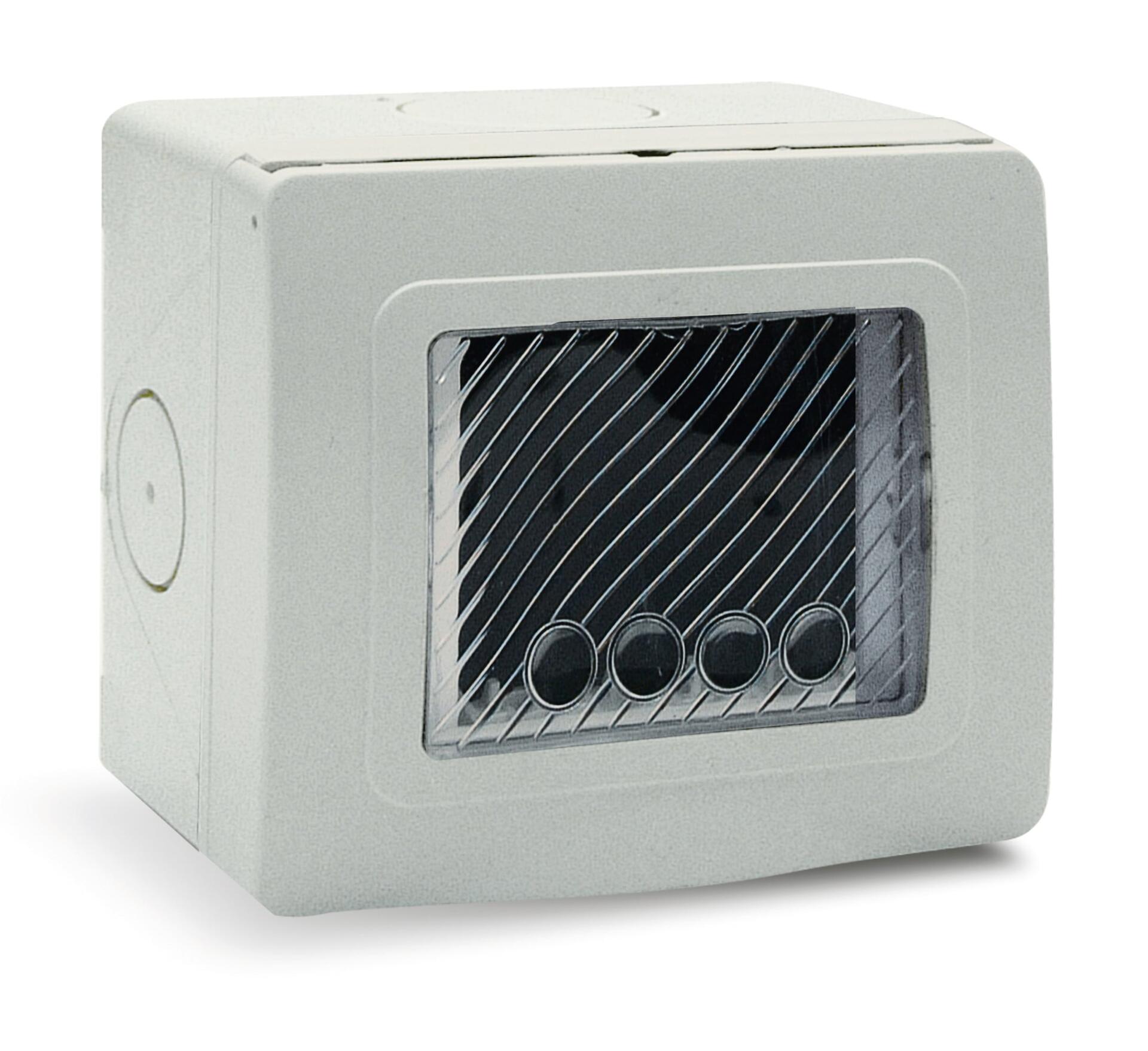 Contenitore Autoportante Stagno IP55 per Tubo Sportello con Membrana Cedibile 3 Moduli Bianco