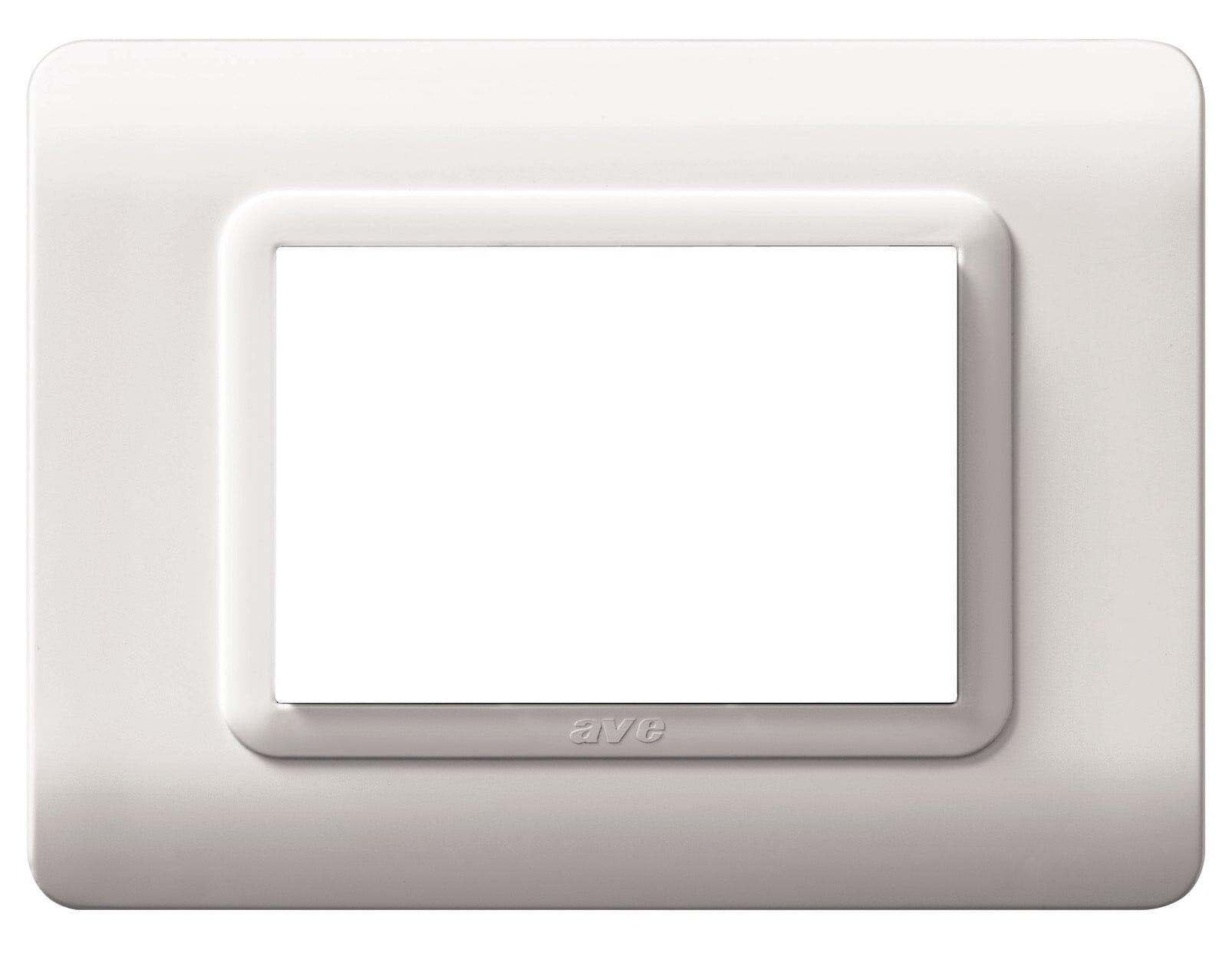 Placca Tecnopolimero S44 3 Moduli Bianco