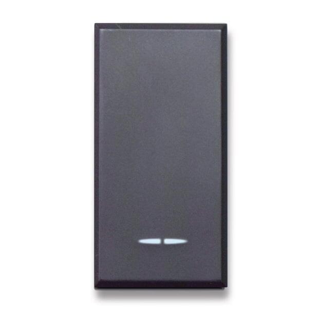 Tekla S44 Pulsante Tasto con Gemma N.A. 1P 10A Illuminabile 1 Modulo Grigio Opaco