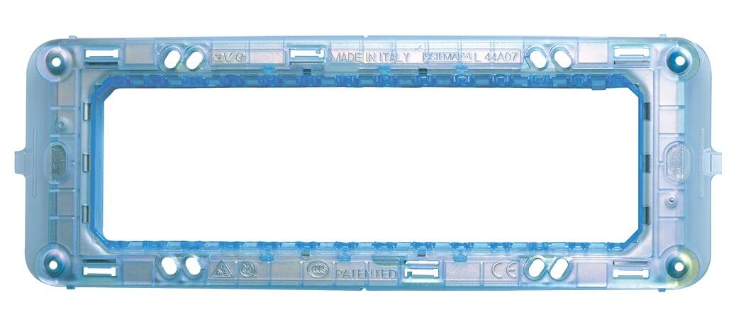 Supporto con Viti S44 per Scatole Rettangolari 7 Moduli