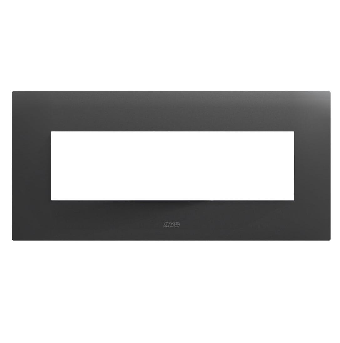 Placca Serie Smart44 in Metallo 7 Moduli Grigio