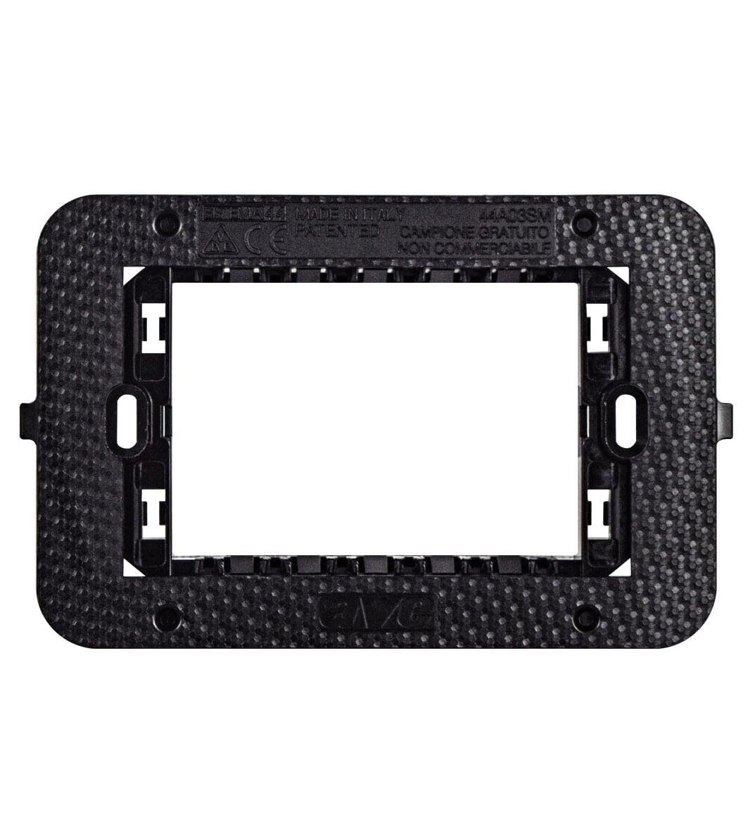 Supporto Smart44 con Viti per Scatole Rettangolari 3 Moduli