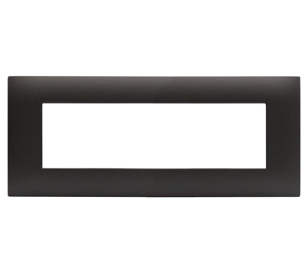 Placca Serie YOUNG 44 per Scatola Rettangolare 7 Moduli Grigio