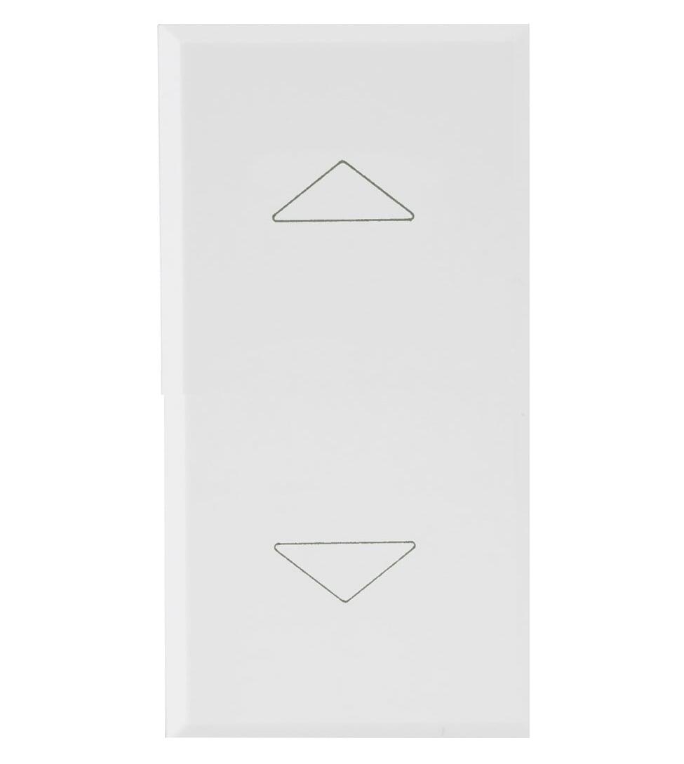 WHITEK S44 Commutatore 2 Pulsanti 1P 10AX 250V 1 Modulo Bianco Opaco