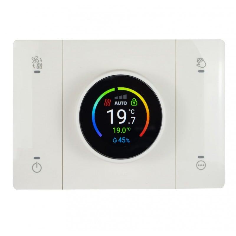 WHITEK T44 Cronotermostato WiFi Smart Connesso Rilevatore Umidità Ambiente Bianco