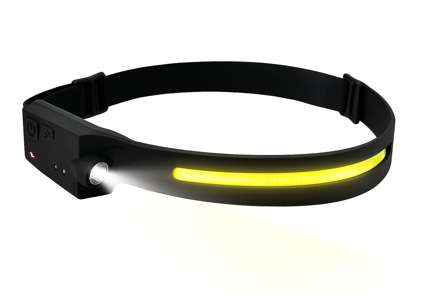 Lampada Frontale con Torcia e Striscia LED con Sensore e Ricarica USB-C™