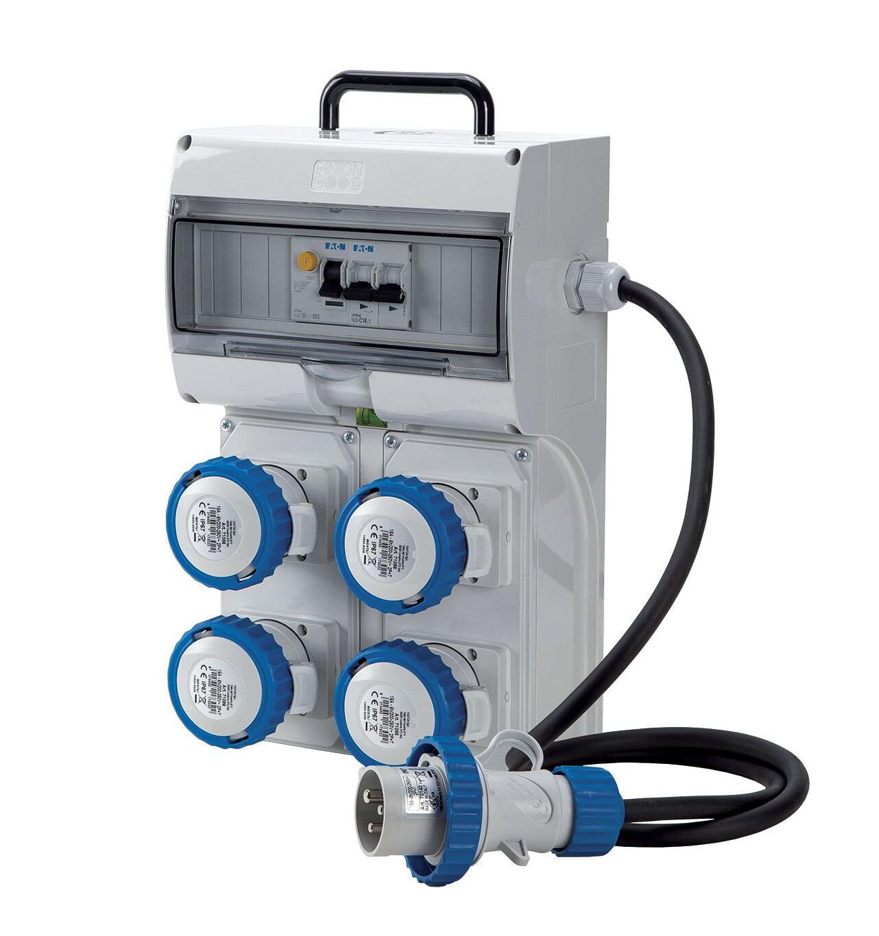 Quadro Elettrico KEY BOX 2 ASC IP65 4 prese 2P+T 16A Cavo 1,5m 3kW