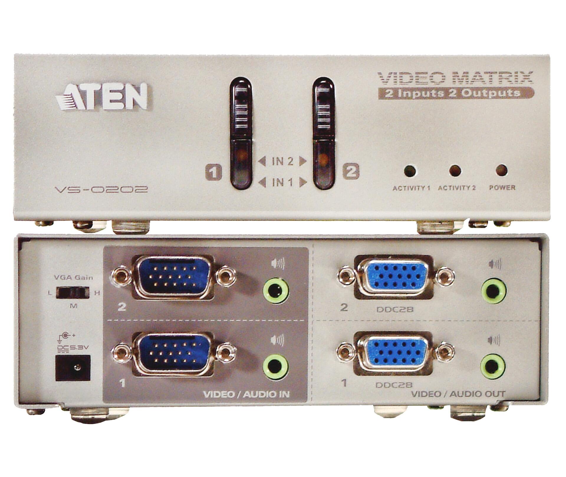 Matrix Switch Video 2 IN 2 OUT VGA con Audio, VS0202