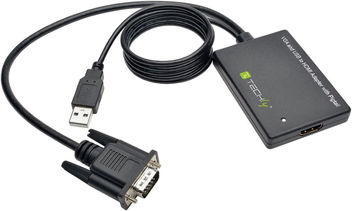 Adattatore Convertitore VGA a HDMI con Supporto Audio via USB