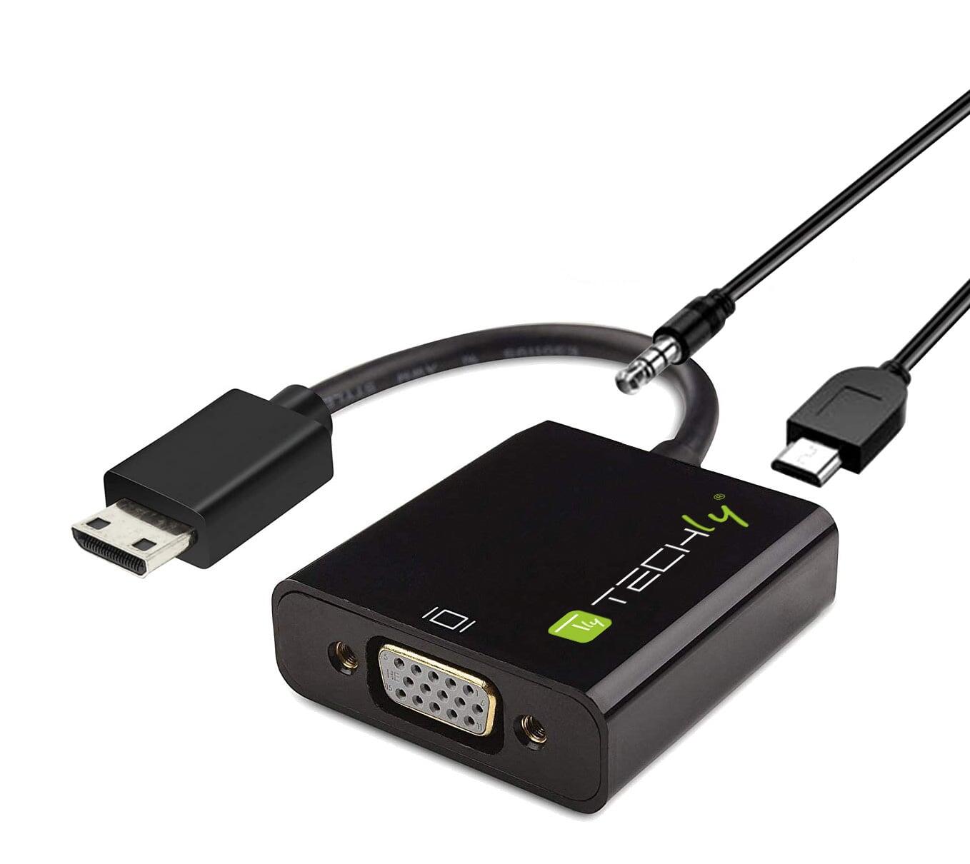 Cavo Convertitore Adattatore da HDMI™ mini C a VGA con Micro USB e Audio